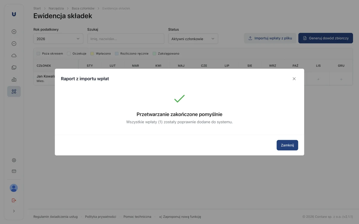 Podsumowanie importu