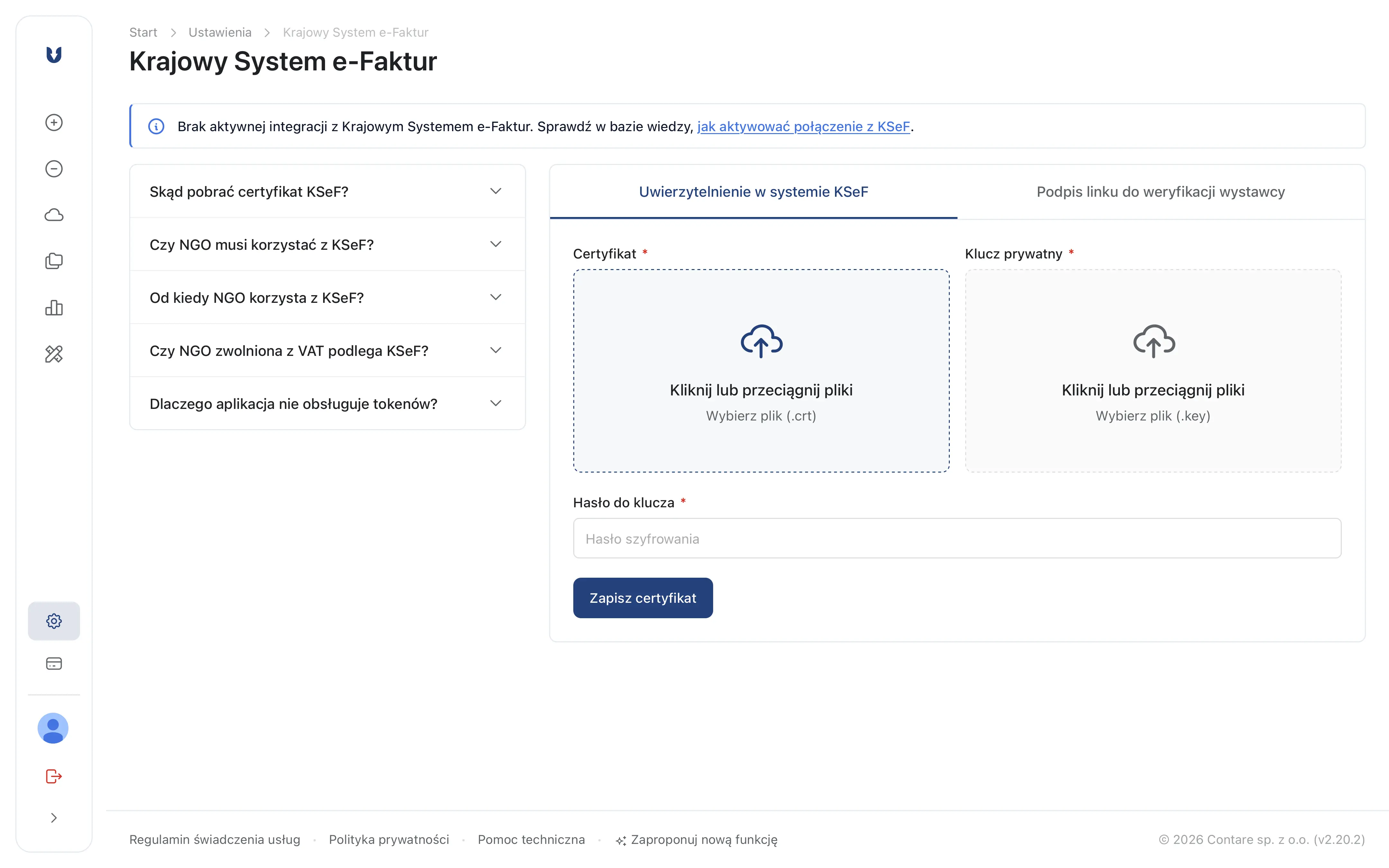 Konfiguracja KSeF